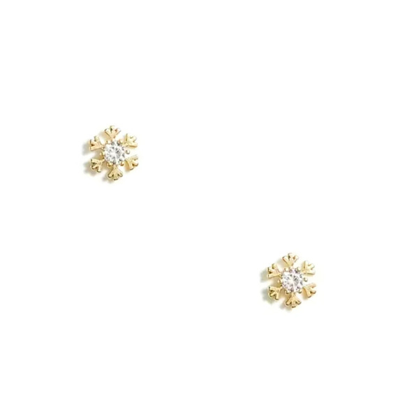 J. Crew Snowflake Earrings - Picture 1 of 3